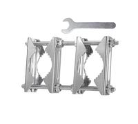 Generchin Pince à Double Mât D'Antenne avec Bloc en V, Support de Parasol pour Poteau Lourd, Pince de Mât D'Antenne D'un Poteau à L'Autre