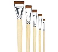 Generchin Pinceaux Nylon Courts - Finition Professionnelle Pour Laque et | Conçu pour laques et huiles, pinceaux permettent une application lisse, uniforme et précise sur bois, meubles et décor.