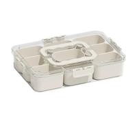 Generchin Plateau de Service Divisé en Grilles, Boîte de Rangement, sous-Format Portable, Séparateur D'Assaisonnement, Boîte de Conservation des Fruits Frais, Boîte de Nourriture B