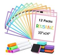 Generchin Pochettes effaçables à sec Polyvalent Écriture A4 | Utilisation polyvalente pour emploi du temps, suivi des tâches et exercices d'écriture, organisation des documents.