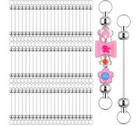 Generchin Porte-clés en Métal pour Perles - Kit Fournitures DIY Idéal | Kit idéal pour ateliers et cours d’artisanat; compatible avec la plupart des trous de perles standard et tailles variées.