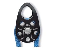 Generchin Poulie d'escalade en Alliage D'Aluminium 22KN, Portable, Robuste, Poulie Pivotante Fixe Simple, Noire