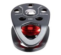 Generchin Poulie Mobile Micro 28KN, Poulie en Forme de Joues pour Corde Maximale de 12 Mm, pour Escalade, Sauvetage et Levage, Rouge.