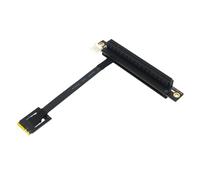 Generchin pour Câble Adaptateur M.2 NGFF Dual Key A-E vers PCI-E 16X de 20 cm avec Connecteur d'alimentation 4 Broches FDD à 270° pour Testeur PCIe Extender.