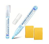 Generchin Pour Peinture à L'Aquarelle, 2 Stylos de Liquide de Masquage avec 2 Gommes, pour Divers Projets Artistiques, Marqueur de Liquide de Masquage.