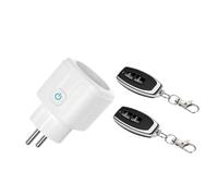 Generchin Prise Intelligente Sans Fil RF433, Prise de Contrôle à Distance pour, Prise EU, Télécommande ON/OFF pour Éclairage, Ventilateur, TV.