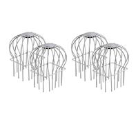 Generchin Protection de Gouttière, 4 Pièces, Filtre de Gouttière à Tête Ronde, Protection de Gouttière, Même Couvercle de Gouttière de Remplacement Creux pour Feuilles-A