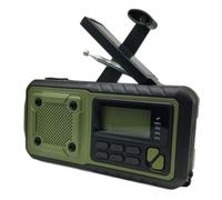 Generchin Radio Solaire d'urgence Portable avec Manivelle, Chargeur Multifonction, Lampe de Lecture LED, Banque d'alimentation pour Téléphone.