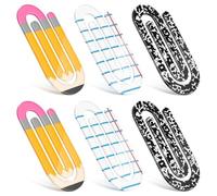 Generchin Retour à L'École, Clips en Acrylique Transparents pour Bricolage, Décor Scolaire, 6 Pièces.