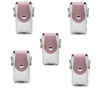 Generchin Sac de Golf Rose + Blanc, Sac de Protection Portable pour Mini Golf, Sac de Boîte à Balles en Cuir PU