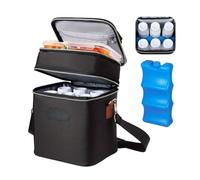 Generchin Sac Isotherme Lait Maternel Matériaux Sûrs 4 Couches Étanche | Quatre couches protectrices de qualité: polyester, mousse 5 mm, Oxford 210D et EVA alimentaire, imperméable et isolant.