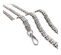 Generchin Sangle de Rechange en Chaîne pour Sac à Main, Large et en Fer, 120 Cm, Argent