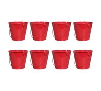 Generchin Seau en Métal avec Poignée, Mini Seau de de Plage pour la Décoration de Fêtes, Salle de Classe, Seau de Rangement de Bureau, 8 Pièces A