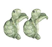 Generchin Simulation de la Tortue Animale Marine Résine Sculpture Ornements Jardin Cour Pot de Fleurs Décoration Ornements