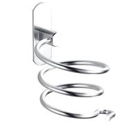 Generchin Support Mural pour Sèche-Cheveux en Spirale Outils de Soins Capillaires Organisateur de Support Suspendu pour Organisateur de Rangement pour Sèche-Cheveux Argent