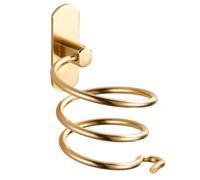 Generchin Support Mural pour Sèche-Cheveux en Spirale, Outils de Soins Capillaires, Organisateur de Support Suspendu pour Sèche-Cheveux, Organisateur de Rangement Doré