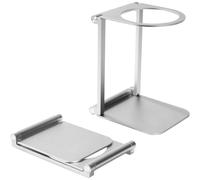 Generchin Support pour Porte Filtre Café et Cônes Plat Argent Ultra | Compatibilité universelle avec filtres à fond plat et coniques, y compris porte filtre et cafetières compactes.