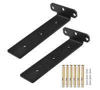 Generchin Supports D'Étagère Flottante, Équerres en L Cachées Robustes de 8 Pouces, Supports D'Étagère en Métal Résistant à la Rouille, Installation Facile.