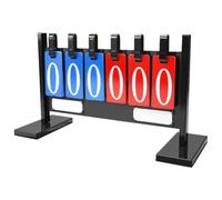 Generchin Tableau D'Affichage Vertical Amovible à 6 Chiffres pour Terrain de Football et de Basketball: Trois Chiffres Rouges, Trois Chiffres Bleus