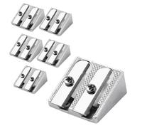 Generchin Taille-Crayons Portables Taille-Crayons en Métal Taille-Crayons de Maquillage Taille-Crayons de Couleur avec 2 Trous, Paquet de 6