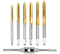 Generchin Tarauds 6Tailles Performance Conforme Acier | Compatibles avec perceuses à colonne et tours CNC, entretien avec fluide de taraudage.