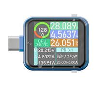 Generchin Testeur Calcul de capacité et analyse de tension USB-C 4.5-50 V | Calcul précis de capacité et diagnostic de tension, utile pour optimisations et vérifications USB-C.