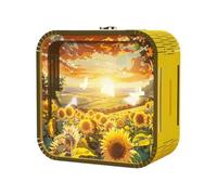 Generchin Veilleuse Cadeaux Toucher à la Main Dessin Animé DIY Lumières D'Ambiance Stéréo en Bois Cadeaux de Saison de Remise des Diplômes Tournesol