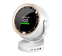 Generchin Ventilateur de Bureau à Affichage Numérique avec Télécommande, Rotation à 720°, Réglable, à Pince, Turbine Haute Vitesse, Puissant A