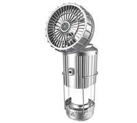 Generchin Ventilateur de Camping Solaire avec Lanterne Pliable Pliable à Puissance Solaire USB Rechargeable des Lumières Suspendues d'urgence pour la de Camping en Plein Air