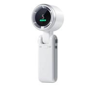 Generchin Ventilateur Turbo Portable, Vent à 5 Vitesses, Fonctionne sur Batterie, Jusqu'à 12 Heures de Travail, Ventilateur Manuel avec Air Turbo Tech Blanc