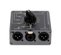 Generchin XLR Audio Switch Bidirectional 1 Input 5 Outputs Aluminum Bracket | XLR Audio Switch Bidirectional preserves pristine signal path with fully passive design and aluminum enclosure.