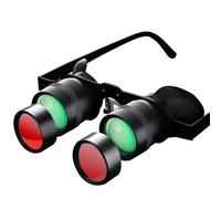Généres binoculaires, Lunettes d'opéra à Foyer réglable 10x HD avec Clip polarisant Rouge, Armes de théâtre Portables Mains Libres pour la pêche, Vue de Vue, Observation des Oiseaux, Concerts