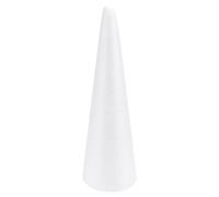 Generic 1 cône en polystyrène blanc de 30 cm en forme de cône vierge en mousse pour modélisation, artisanat, Noël, décoration de la maison