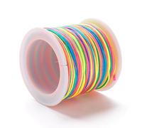 Generic 1 rouleau de fil en nylon pour perlage - Cordes de nœud chinois, cordes rattail, corde de macramé, fil à perler pour fabrication de bijoux, bracelets de l'amitié, fournitures de bricolage