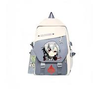 Generic 1 sac à dos Genshin Impact en toile d'animation pour étudiant 14 pièces, Arlecchino, taille unique