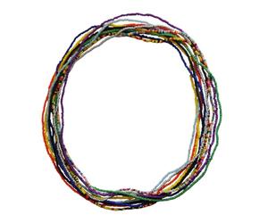 Generic 10 Chaînes de Taille pour Femmes Perles de Taille Multicolores Chaînes de Corps Élastiques en Perles de Riz Décorations pour Plage et Fêtes Lot de 10 Pièces