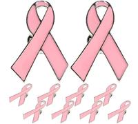 Generic 10 Épingles à Badge Ruban Rose en Alliage pour Sensibilisation Cancer du Sein, Message de Soutien, Activités de Groupe et Journée Mondiale du Cancer