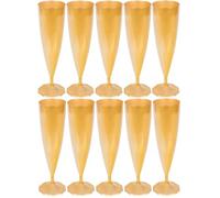 Generic - 10 FLÛTES À Champagne RÉUTILISABLES 13.5CL Or