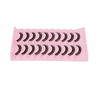 Generic 10 Paires de Faux Cils DD Curl Doux et Légers Réutilisables pour les Fêtes, les Mariages, un Usage Quotidien, Matériau en Fibres de Haute qualité (DH06-1)