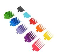 Generic 10 Pièces Ensemble de Guides de Peigne de Tondeuse à Cheveux Exquis Contrôle de Longueur de Coupe Compacte Matériau ABS Peignes de Limite de Coiffure Accessoire pour Salon de Coiffure
