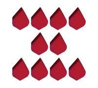 Generic 10 Pièces Eponges Maquillage Visage Éponge Peinture Outil Lavable Réutilisable Adaptées Enfants Maquillage Artistique Spectacle Animation, larmes rouges