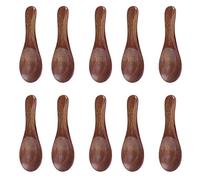 Generic 10 Pièces Mini Cuillères en Bois, Cuillères à Condiments de Cuisine écologiques pour Assaisonnement de Cuisine, en Bois Schima Superba, Parfaites pour le Sucre Sel Miel