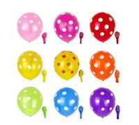 Generic 100 Ballons en Latex Gonflables à Pois de 12 Pouces, Épaissis et Multicolores, pour Décoration de Fête et Événement Couleur Aléatoire