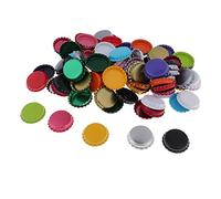 Generic 100 Bouchons de Bouteille Décoratifs, Bouchons pour Loisirs Créatifs, Pinces à Cheveux DIY, Accessoires de Bijoux, Bouchons de Bouteille En Métal pour, Multicolore 1