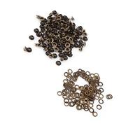 Generic 100 Pièces D'attaches à œillets en Laiton Durables pour L'artisanat du Cuir, la Couture de Bricolage, œillets de 4 Mm/5 Mm/6 pour Lacets, Ceintures, Vêtements, Sacs et Plus Encore (métal 3)