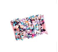 Generic 10pcs Améthyste Naturelle Poudre Cristal Agate Pierre de Lune Turquoise Corail Saphir de Mer Bracelet Irrégulier Bracelet Elastique (Pierre Mixte 10 Cordes), Taille Uniforme