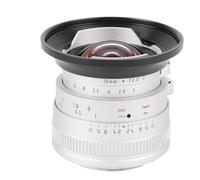Generic 12 Mm F2 Manuel Focus Prime Lens, Light Large Diaphragm Camera Lensi pour X-Pro X-E1 X-E5 X-A5 (Silver)