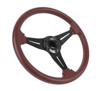 Generic 14 -COLLE -AUTO CAR ROUTE, Amélioration du Confort de la Course de Course élégante du Volant Longue durabilité avec Bouton de Corne pour l'adaptateur de Moyeus à 6 Trous (BLACK)