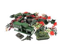 Generic 146 Pièces Figurines Soldat Coffret Jouets Armée Accessoires Bataille Modèle Diorama Miniature Plastique Convient Enfants Collection Composition