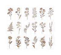 Generic 18 Motifs de Fleurs Lavables pour Meubles, Vêtements et Décoration Intérieure